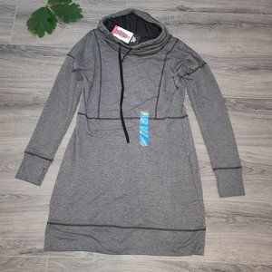 NWT ZeroXposur women XL Stretch Cowlneck Active Dress long sleeve